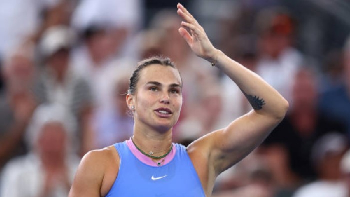 Aryna Sabalenka at the WTA Brisbane 2025. Photo: Getty.
