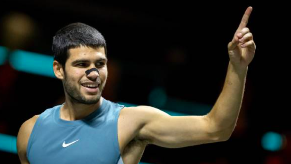Carlos Alcaraz, campeón en el ATP 500 de Rotterdam 2025. Fuente: Getty