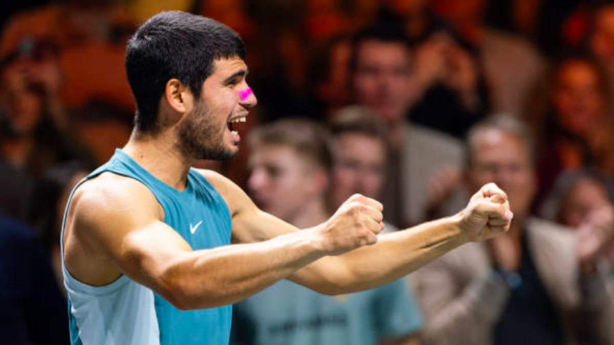 Carlos Alcaraz, first Spaniard to win the title in Rotterdam. Source: Getty