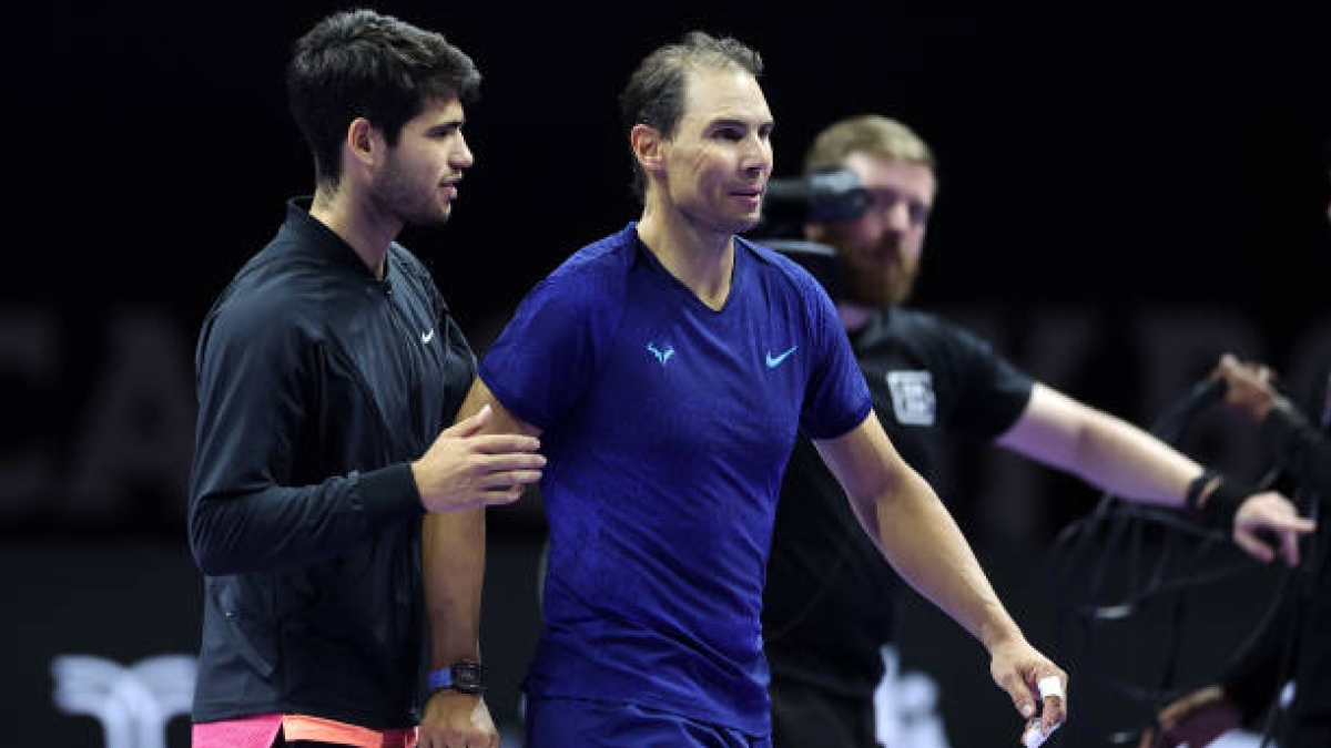 Carlos Alcaraz y Rafael Nadal. Fuente: Getty
