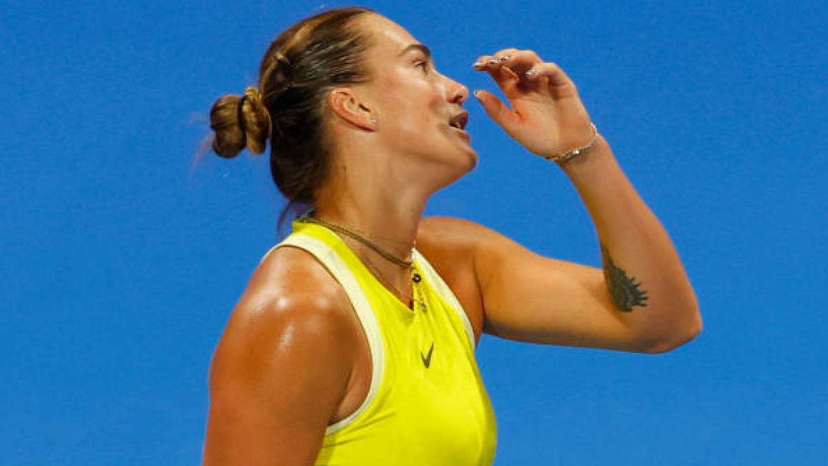 Aryna Sabalenka en el WTA de Doha 2025. Foto: getty