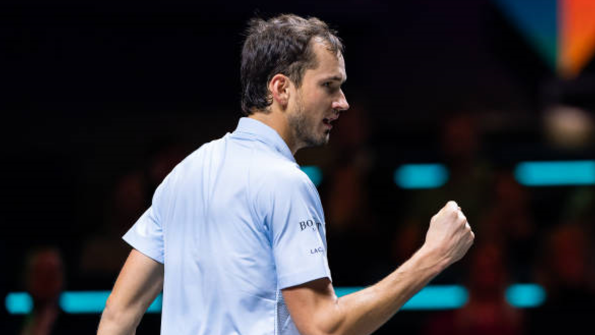 Daniil Medvedev en el ATP de Rotterdam 2025. Foto: getty