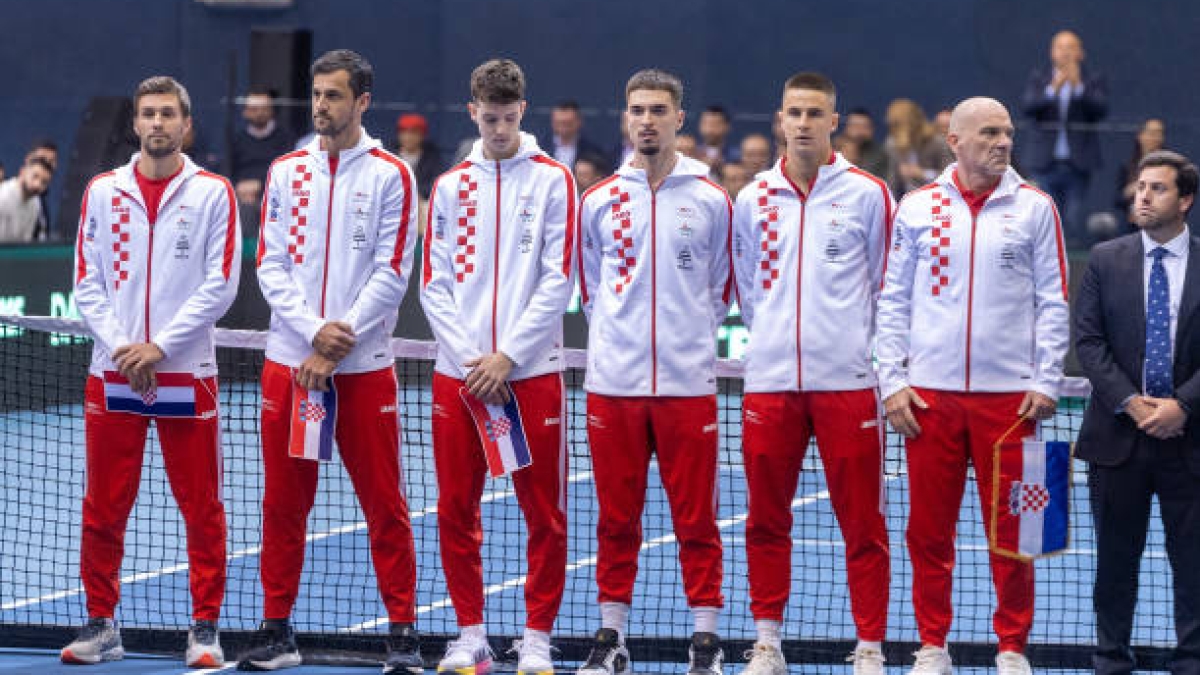 Copa Davis 2025. Mektic y Pavic confirman el triunfo de Croacia. Foto: Getty