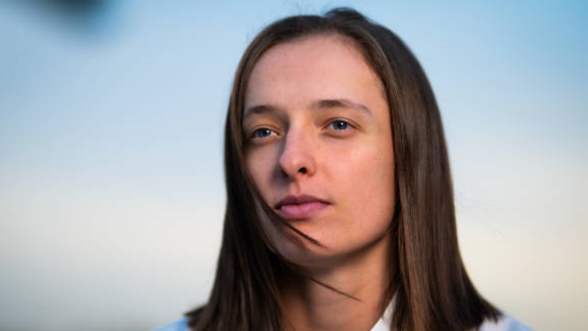 Iga Swiatek en el WTA de Dubái 2025. Foto: getty