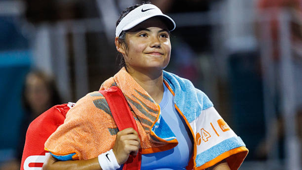 Raducanu, tras su gran tenis mostrado en Miami: "Solo me llevo cosas positivas de esta semana". Foto: Gettyimages