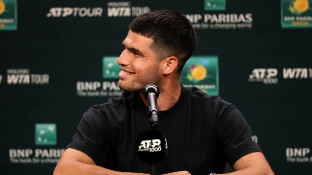 Alcaraz talks about the new court. Photo: gettyimages