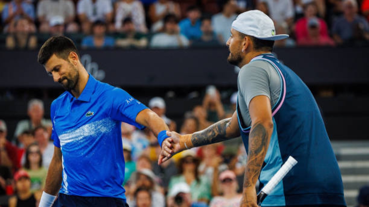 Novak Djokovic, routs Kyrgios. Photo: gettyimages