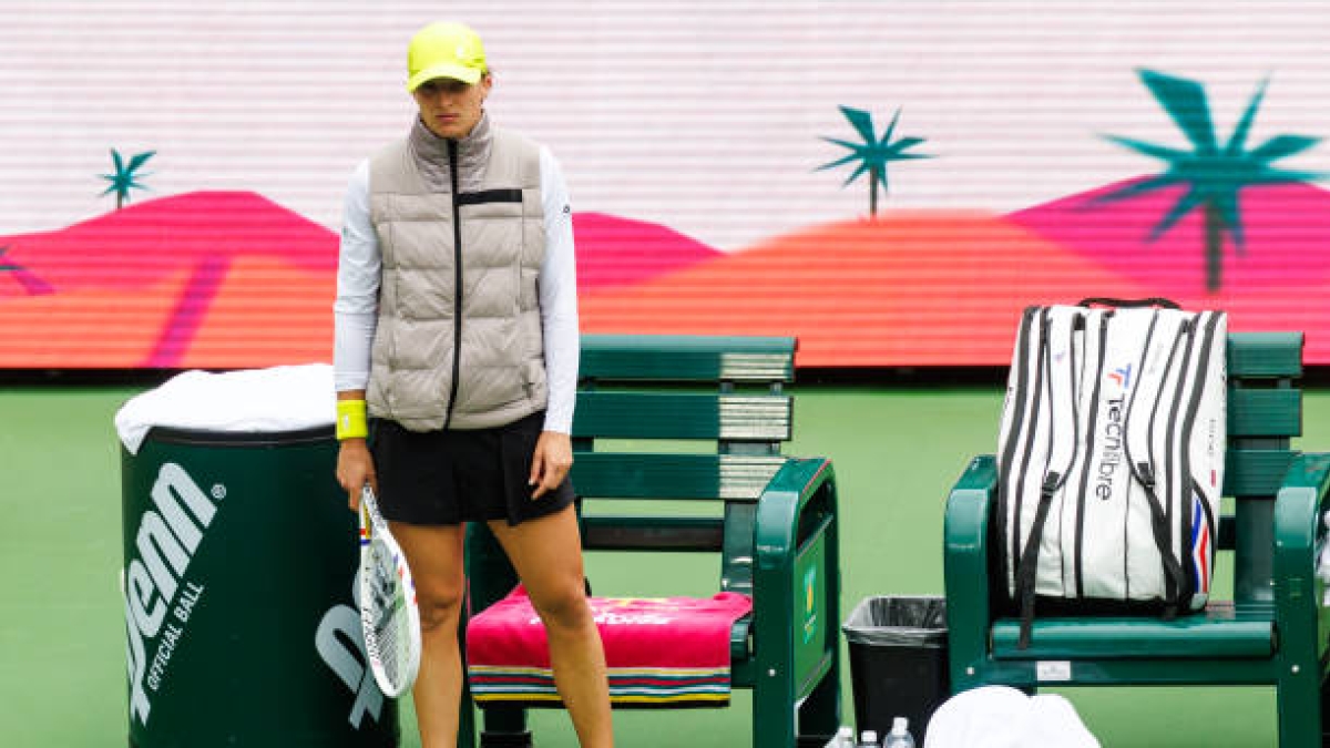 Iga Swiatek at Indian Wells 2025. Photo: Getty