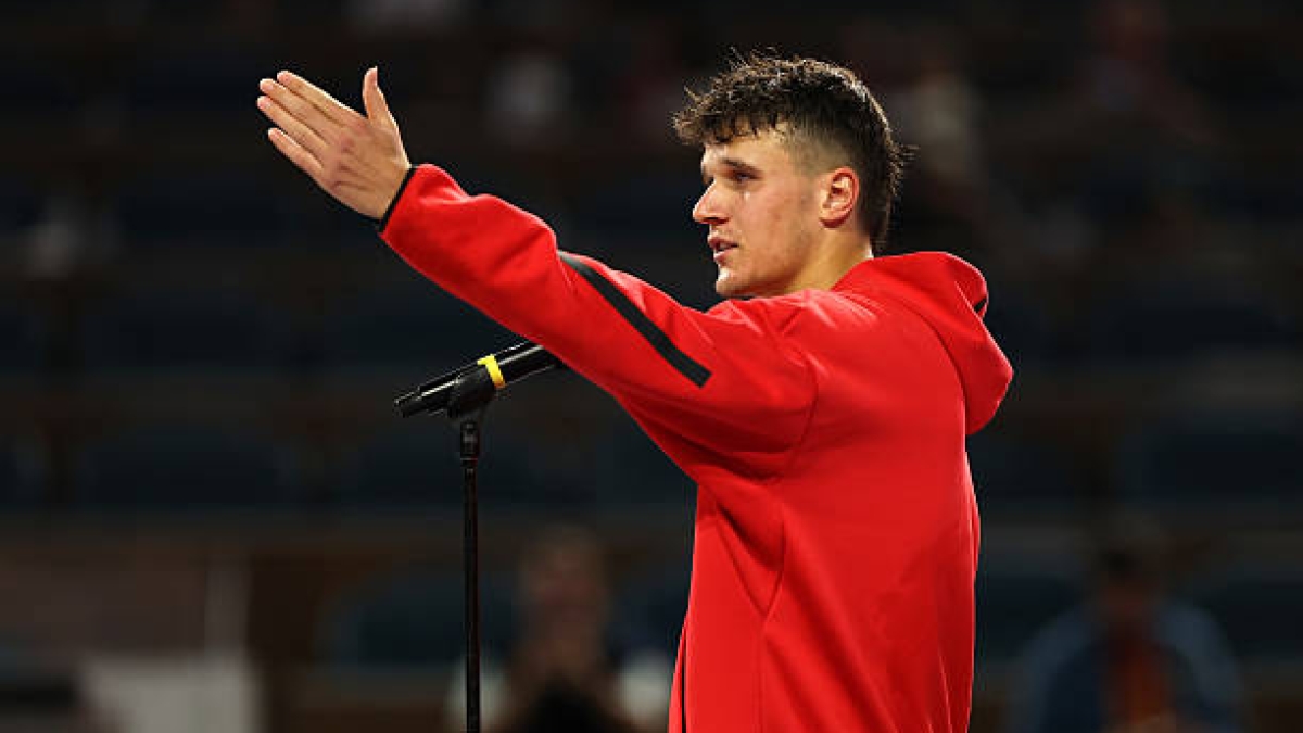Jakub Mensik, milagroso fisioterapeuta. Foto: gettyimages