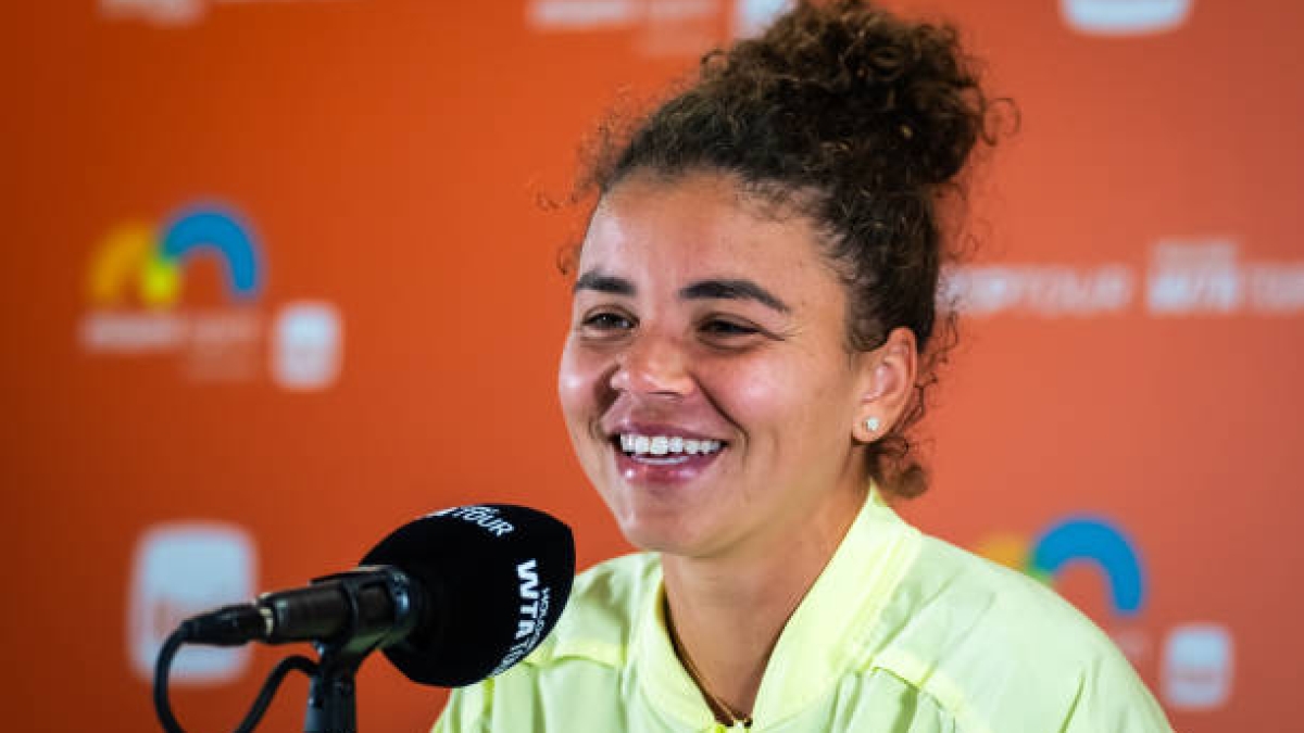 Jasmine Paolini in press conference at the Miami Open 2025. Photo: Getty