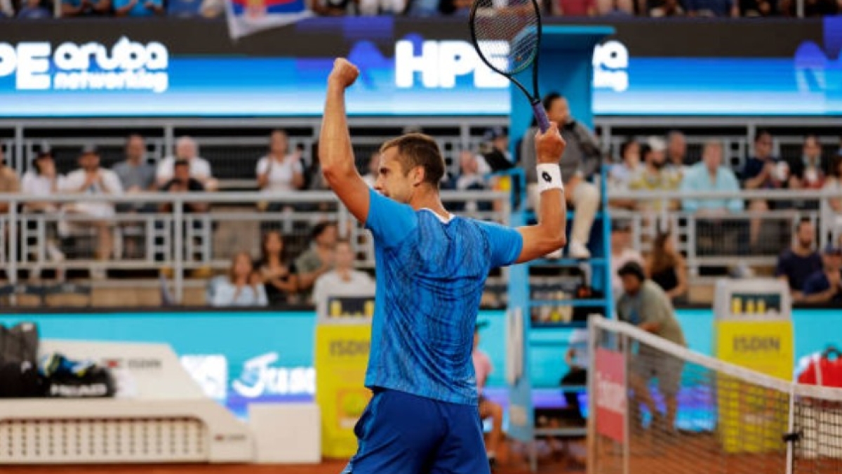 Laslo Djere at the ATP Santiago 2025. Photo: Getty