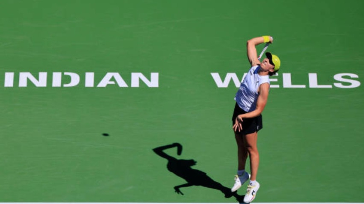 Iga Swiatek en el Masters de Indian Wells 2025. Foto: Getty