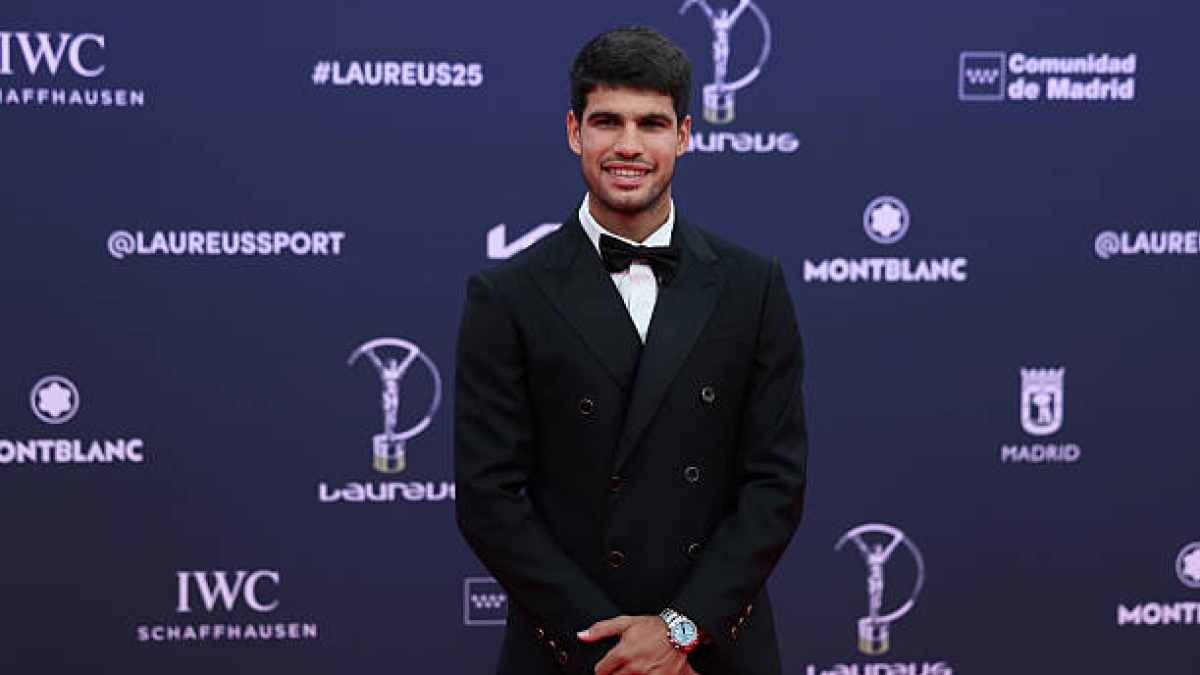Alcaraz actualiza la situación de sus molestias físicas tras los Premios Laureus. Foto: Gettyimages