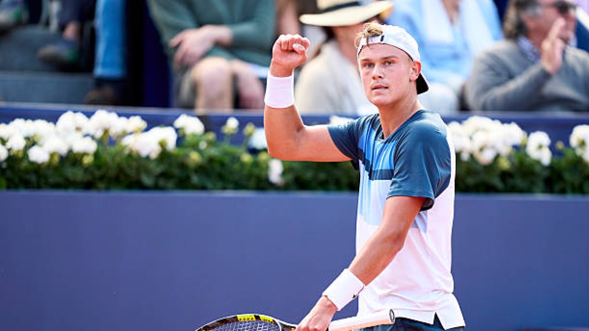 Holger Rune, discurso de campeón del Conde de Godó 2025. Foto. gettyimages