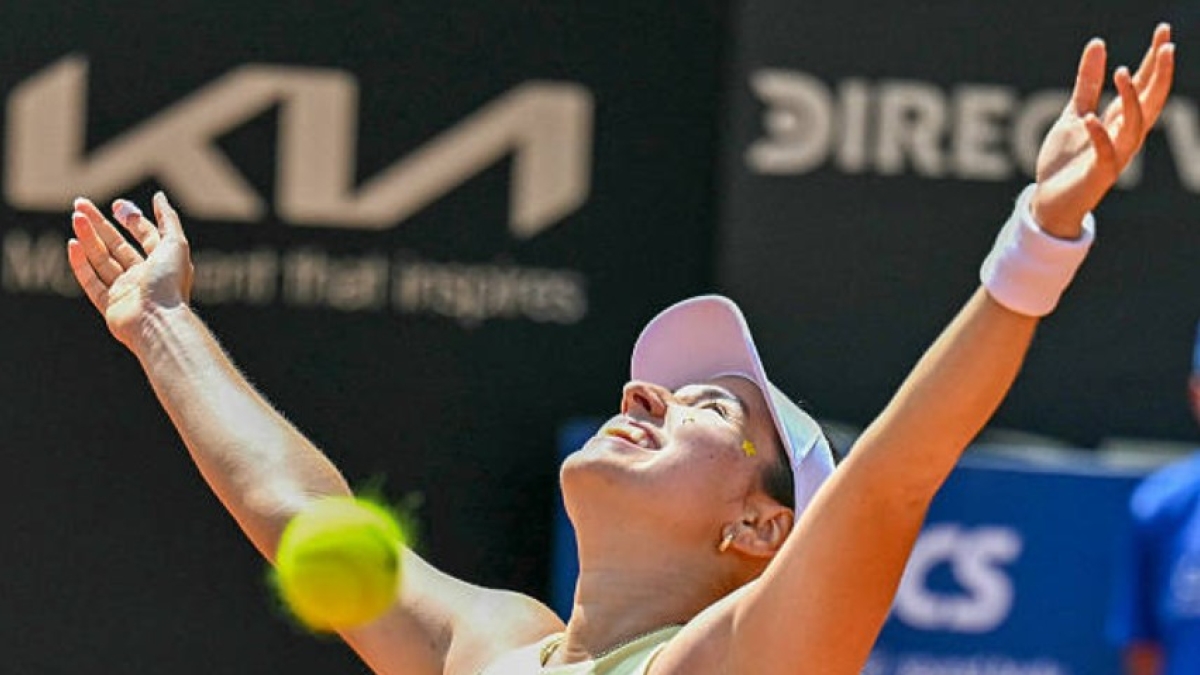 María Camila Osorio al ganar el WTA Bogotá 2025. Foto: Getty