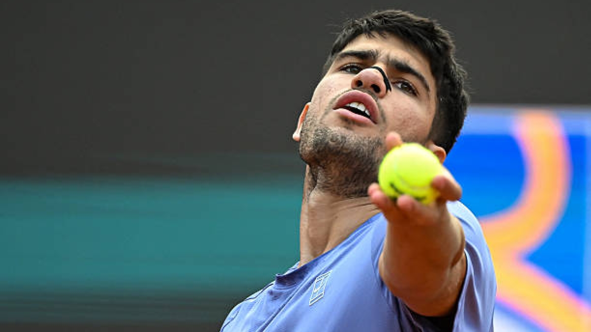 "A focused and serious Alcaraz lays the groundwork in Rome." Photo: Getty Images