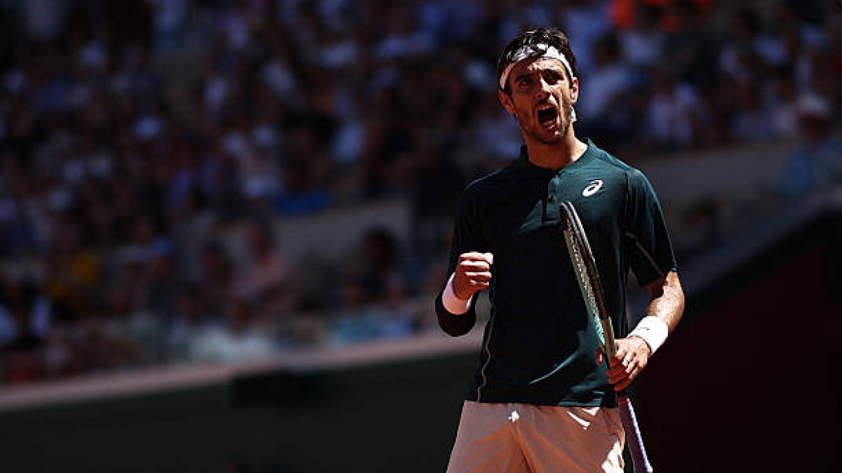 Musetti expresses himself to defeat a demanding Navone. Photo: Getty Images