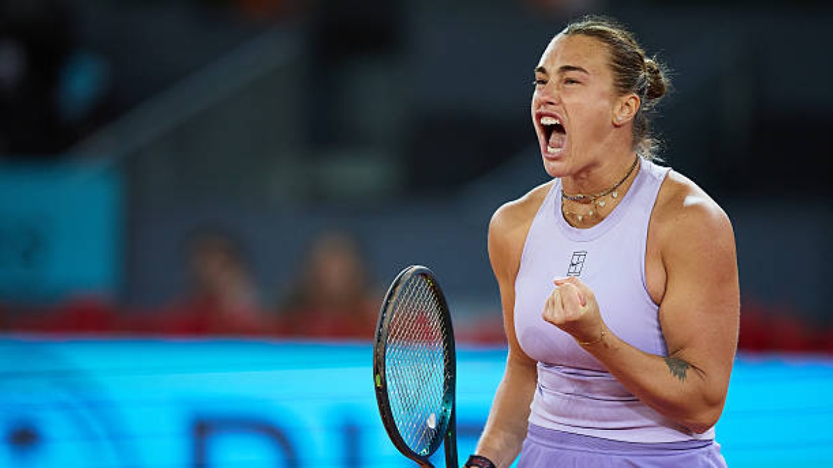 Sabalenka quiere su tercer título en Madrid y saca su mejor tenis para rendir a Svitolina. Foto: Gettyimages