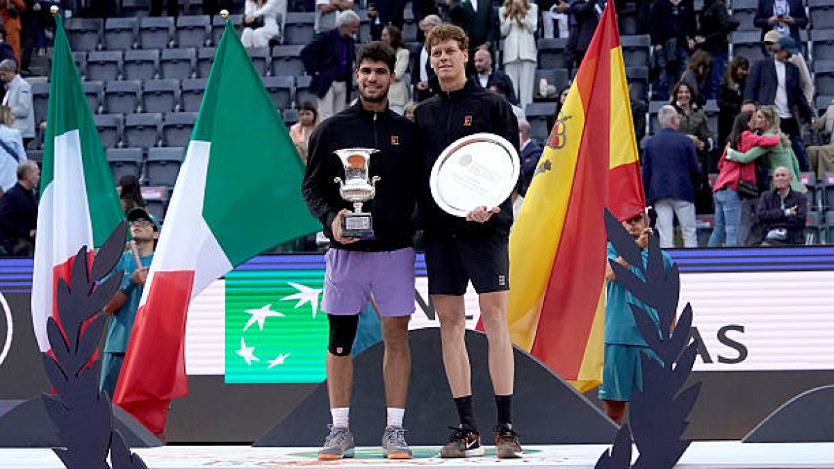Carlos Alcaraz y Jannik Sinner, líderes de la Race ATP. Foto: gettyimages