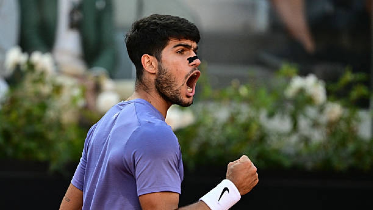 Carlos Alcaraz, campeón en Roma 2025. Foto: gettyimages