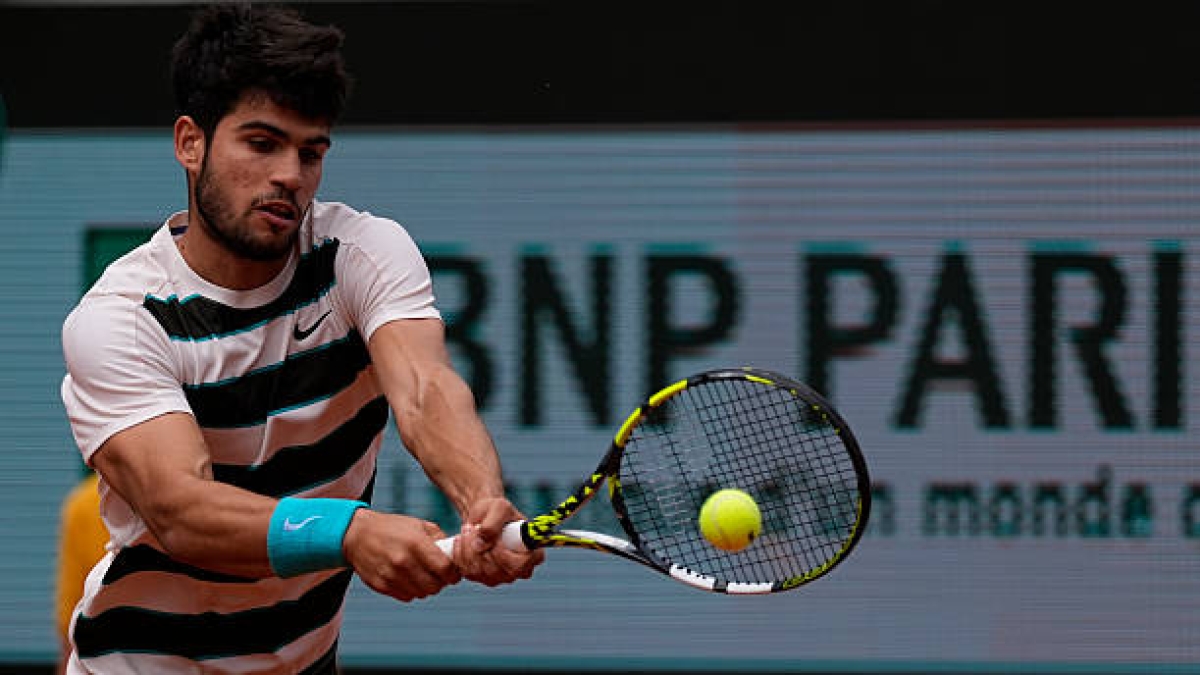 Carlos Alcaraz, sesión diurna miércoles Roland Garros 2025. Foto: gettyimages