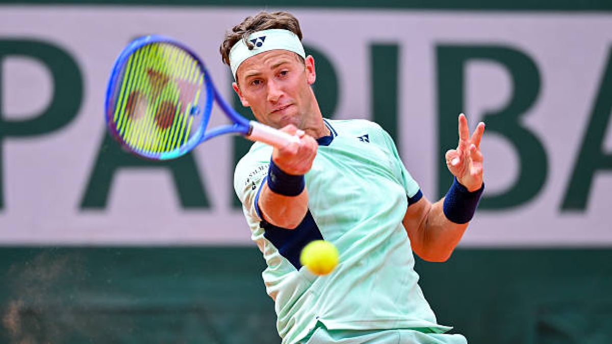 Casper Ruud, arbitraje  electrónico. Foto: gettyimages
