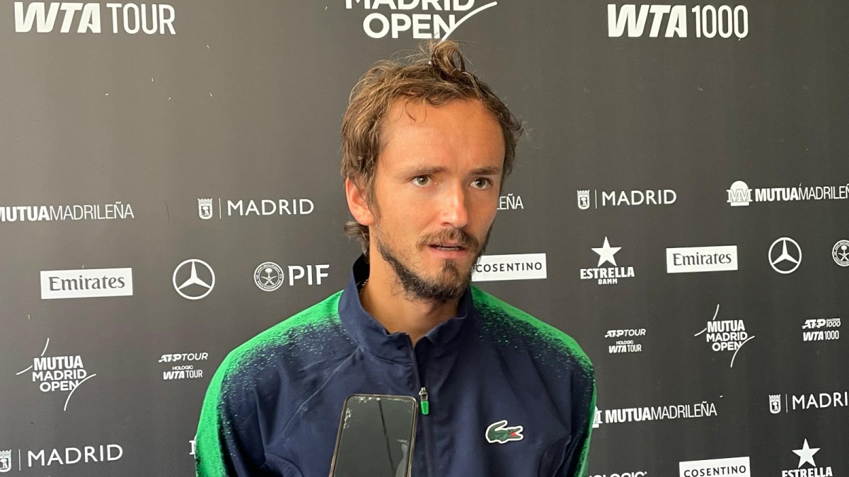 Daniil Medvedev, optimistic at Mutua Madrid Open 2025. Photo: Fernando Murciego