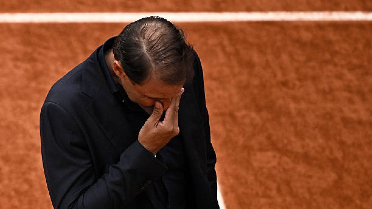 Rafael Nadal, a footprint. Photo: gettyimages.