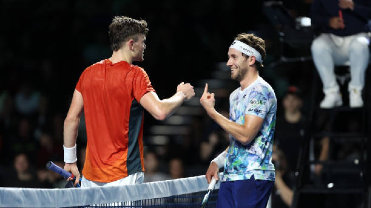 Schedule and where to watch on TV the men's final of the Mutua Madrid Open 2025: Jack Draper vs. Casper Ruud. Photo: Getty