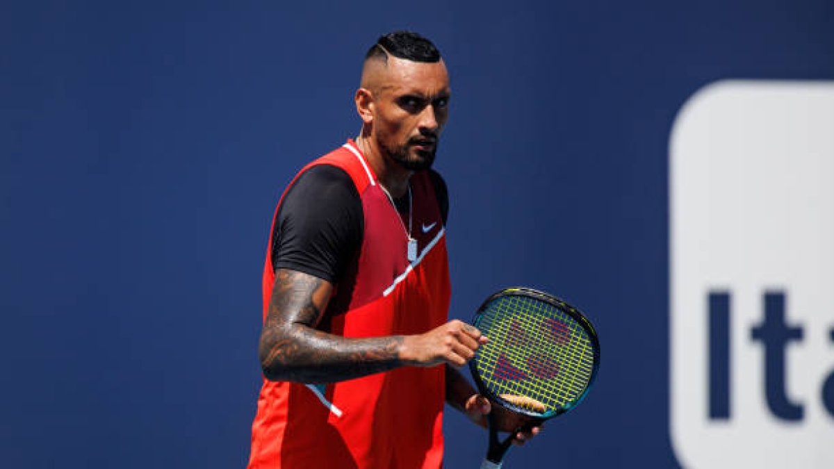 Nick Kyrgios, rajada sobre Sinner. Foto: gettyimges
