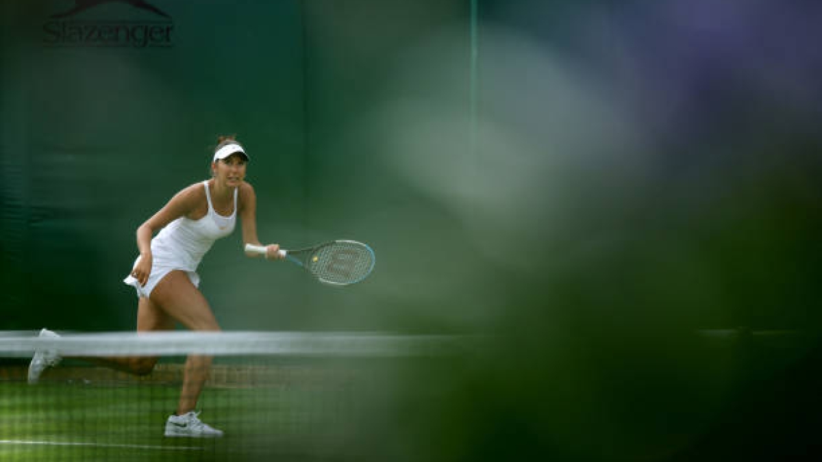 La surrealista manera de preparar la gira de hierba de una tenista francesa. Foto: Gettyimages