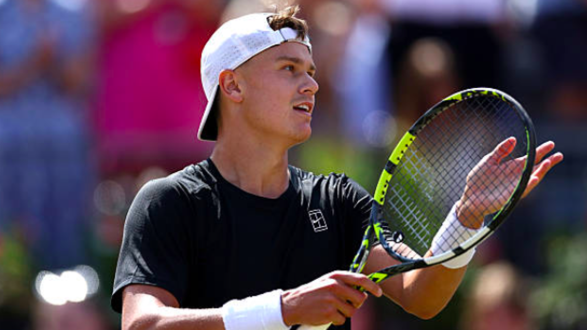 Holger Rune advances at Queen's. Source: Getty