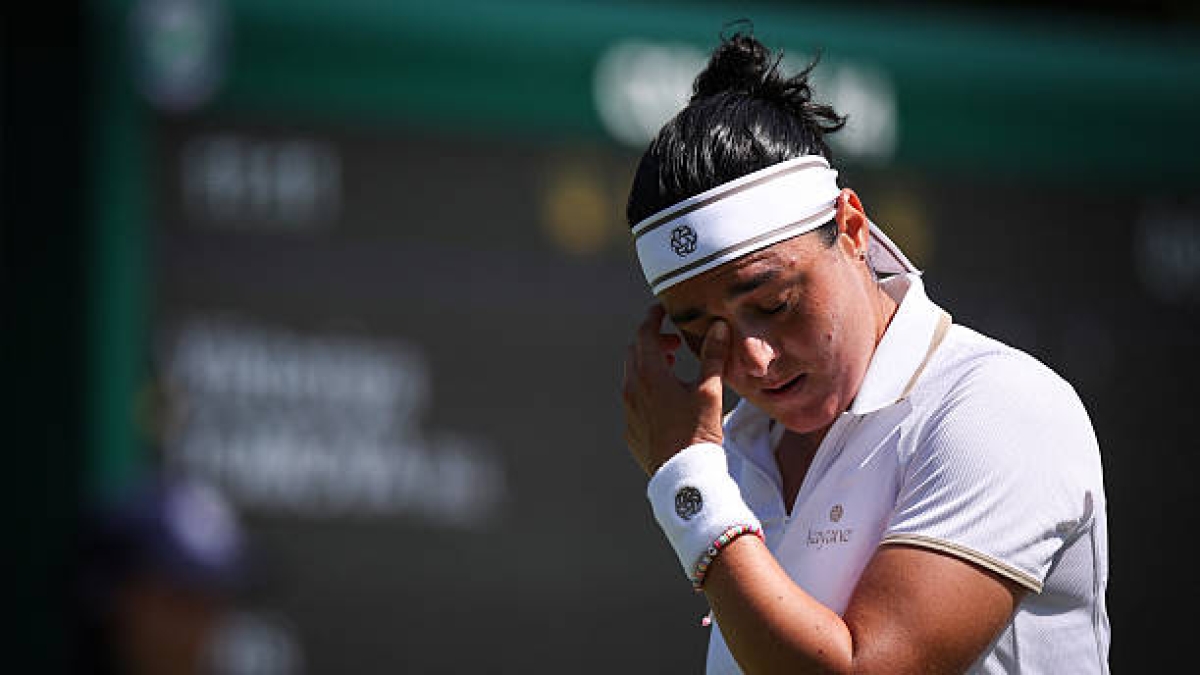 Jabeur, tras su retirada en la primera ronda de Wimbledon: "Esto no ayuda mucho a mi confianza". Foto: Gettyimages
