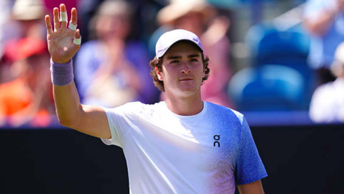 Joao Fonseca analiza su primera victoria ATP en hierba. Fuente: Getty