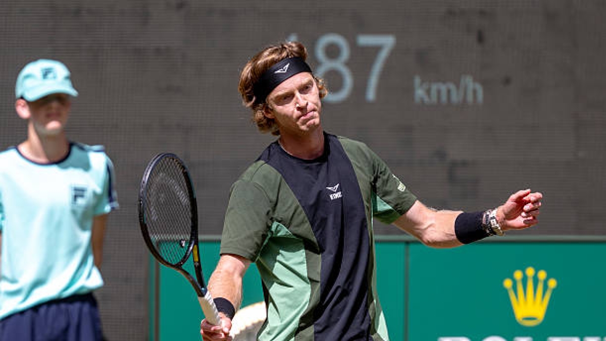 Andrey Rublev pierde en Halle. Foto: gettyimages