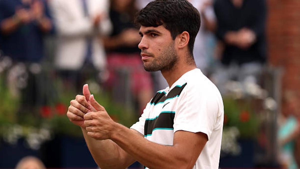 Alcaraz, hacia Lehecka: "Siempre es una pesadilla jugar contra ti". Foto: Getty