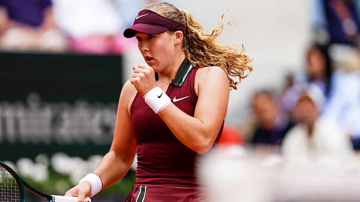 Mirra Andreeva, la tenista más joven en conseguir este hito desde Hingis. Foto: Getty