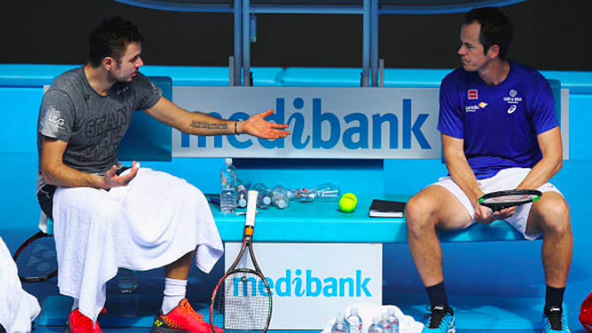 Stan Wawrinka junto a Magnus Norman. Fuente: Getty
