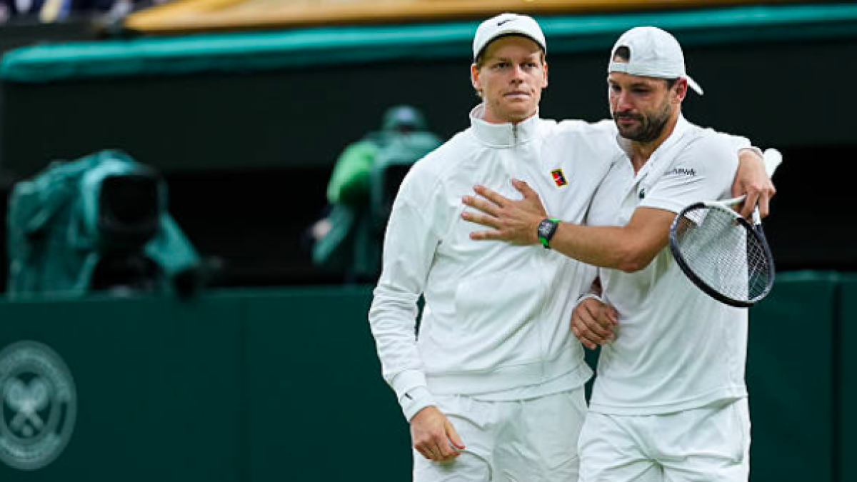 Jannik Sinner valora el nivel de Dimitrov en Wimbledon. Fuente: Getty