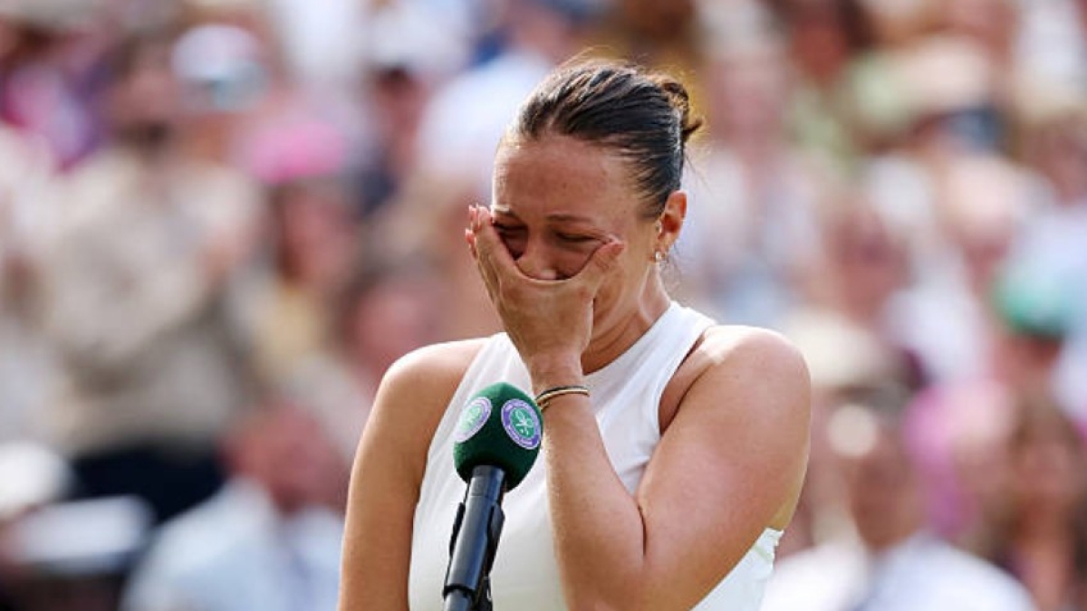 Amanda Anisimova tras la final de Wimbledon 2025. Foto: Getty