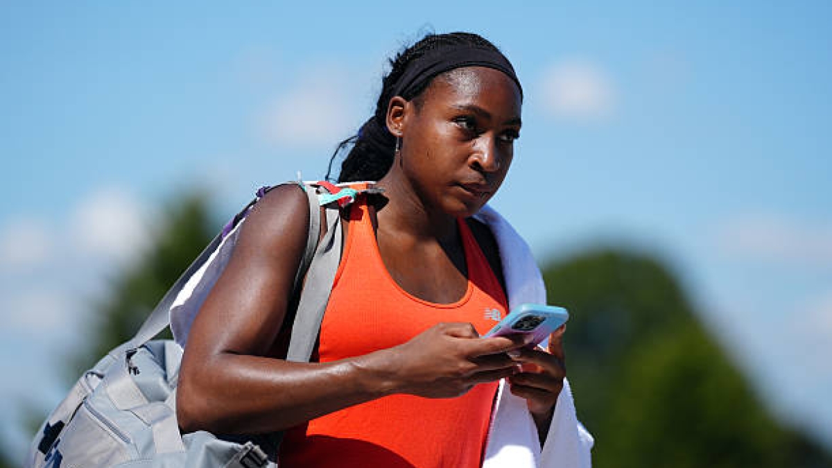 Cori Gauff chats with Alcaraz. Photo: gettyimages