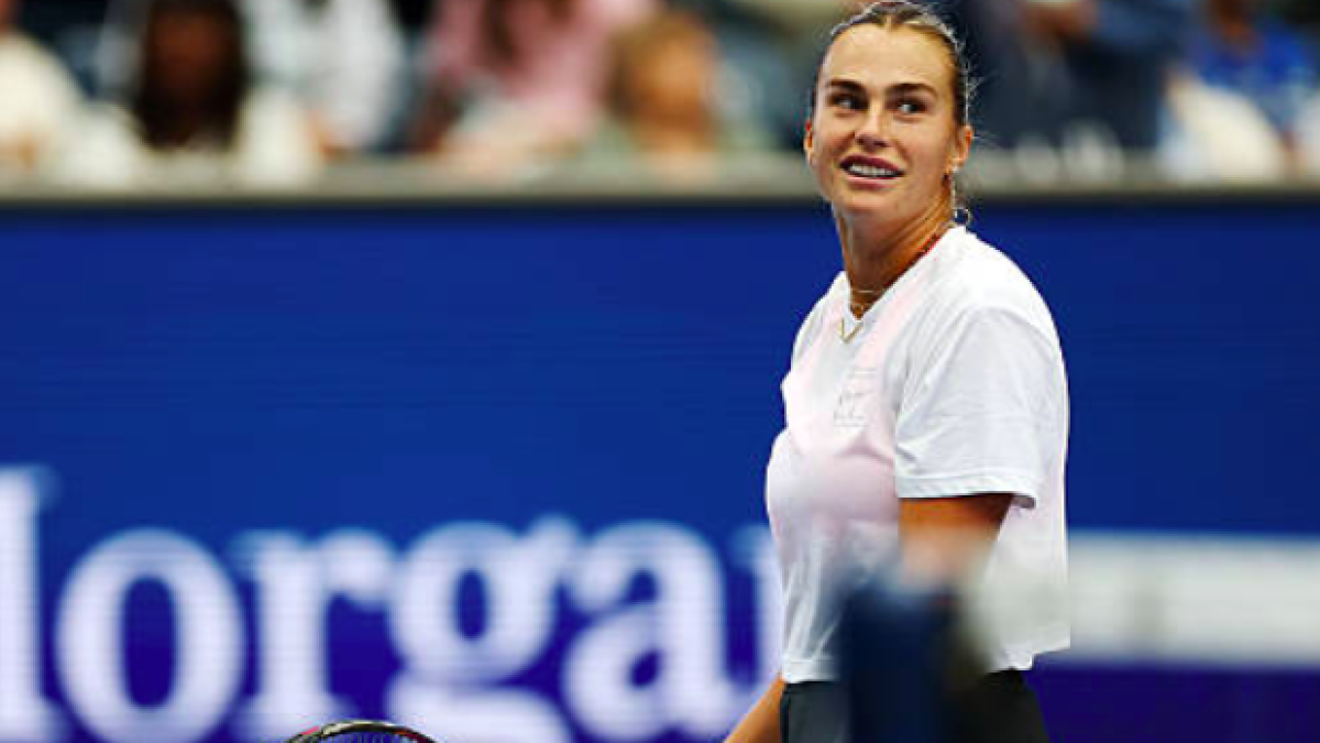 Aryna Sabalenka training in New York. Source: Getty