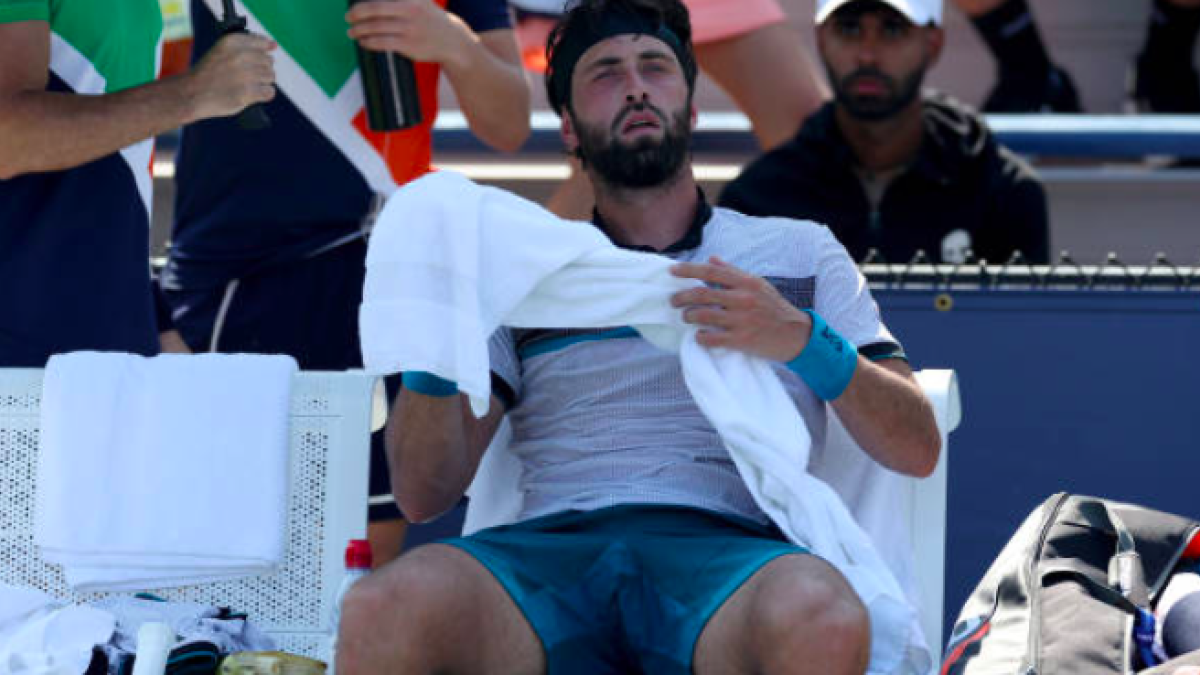 Nikoloz Basilashvili and the most random celebration of the year. Source: Getty