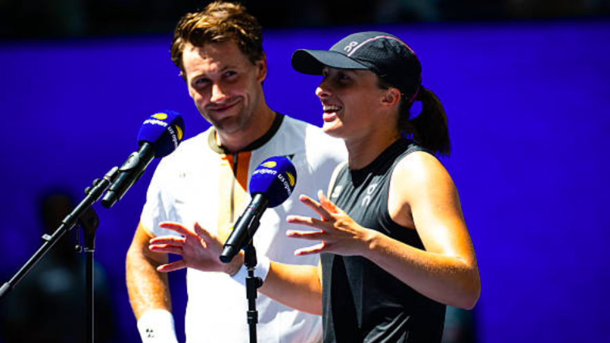 Iga Swiatek and Casper Ruud, protagonists in the mixed doubles at the US Open. Source: Getty