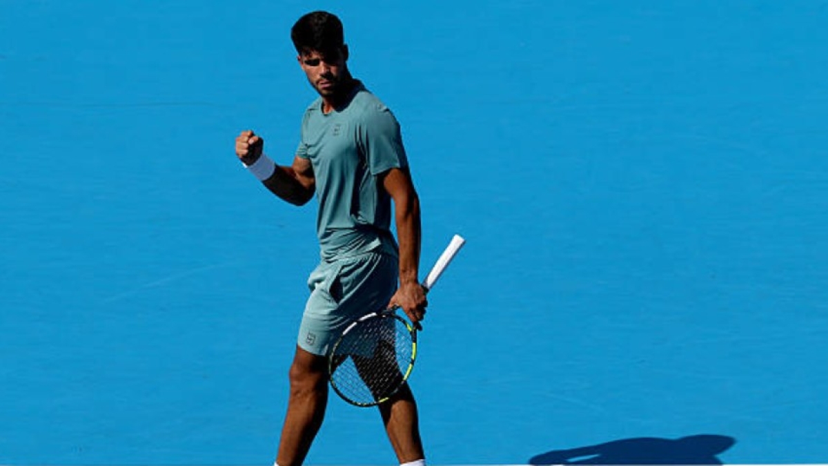 Carlos Alcaraz en el ATP Cincinnati 2025. Foto: Getty