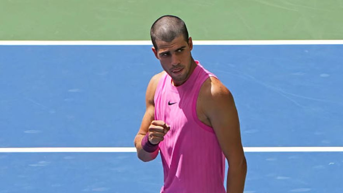 Carlos Alcaraz at the US Open 2025. Photo: Getty