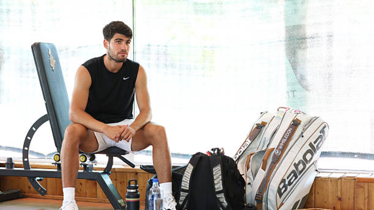 Carlos Alcaraz se prepara para Cincinnati. Foto: gettyimages