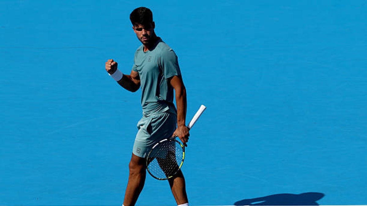 Alcaraz is going to train right after winning in his debut in Cincinnati. Photo: Getty