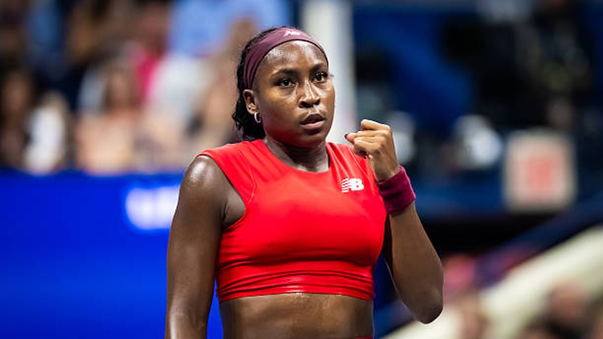 Coco Gauff, issues with her serve. Photo: gettyimages