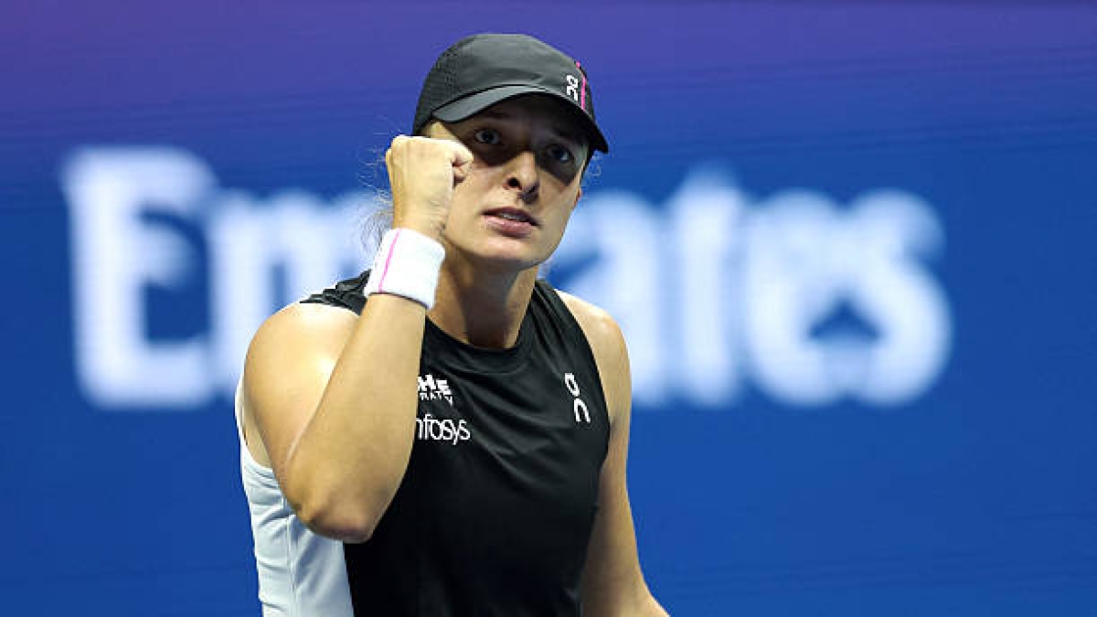 Swiatek sale ilesa de una dura batalla con Kalinskaya. Foto: Getty